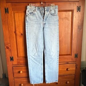 Agolde size 23 90s Light Blue Button-Fly Jeans